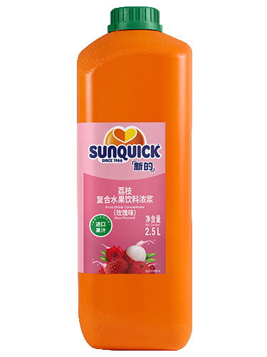 2.5L荔枝復(fù)合水果飲料濃漿（玫瑰味）